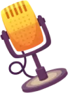 Оранжевый микрофон