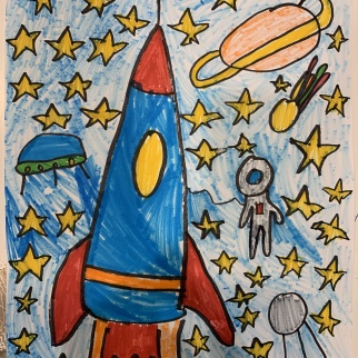 Рисунок-победитель участника Москвина Анна, 9 лет